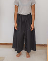 BASERANGE French organic cotton cable knit casual pants BAS-TRCA-PO-SU25-HEI Black